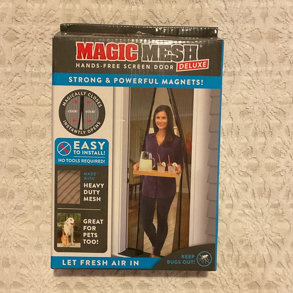 Deluxe Hands-Free Screen Door - Black